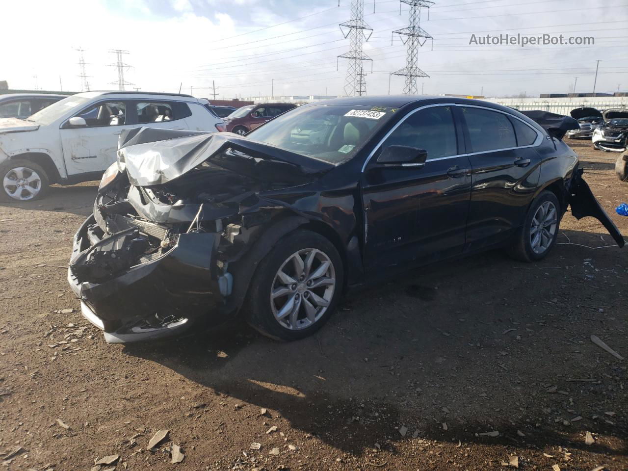 2017 Chevrolet Impala Lt Black vin: 2G1105S37H9108909