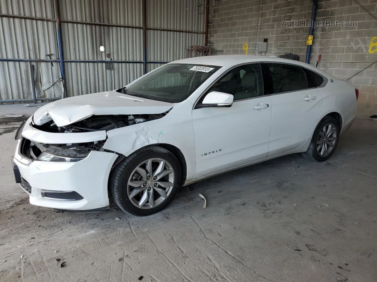 2017 Chevrolet Impala Lt White vin: 2G1105S37H9125970