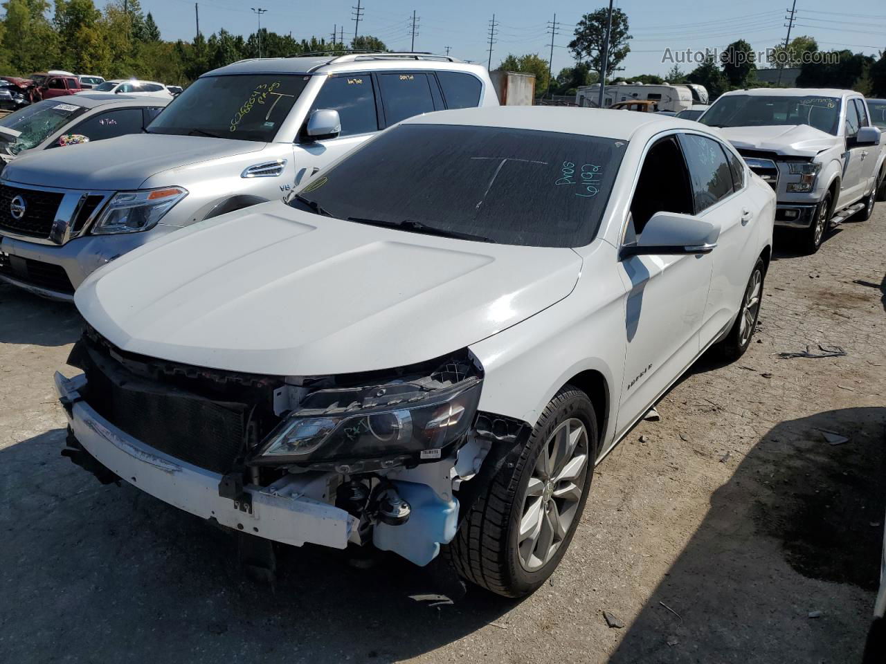 2017 Chevrolet Impala Lt White vin: 2G1105S38H9129946