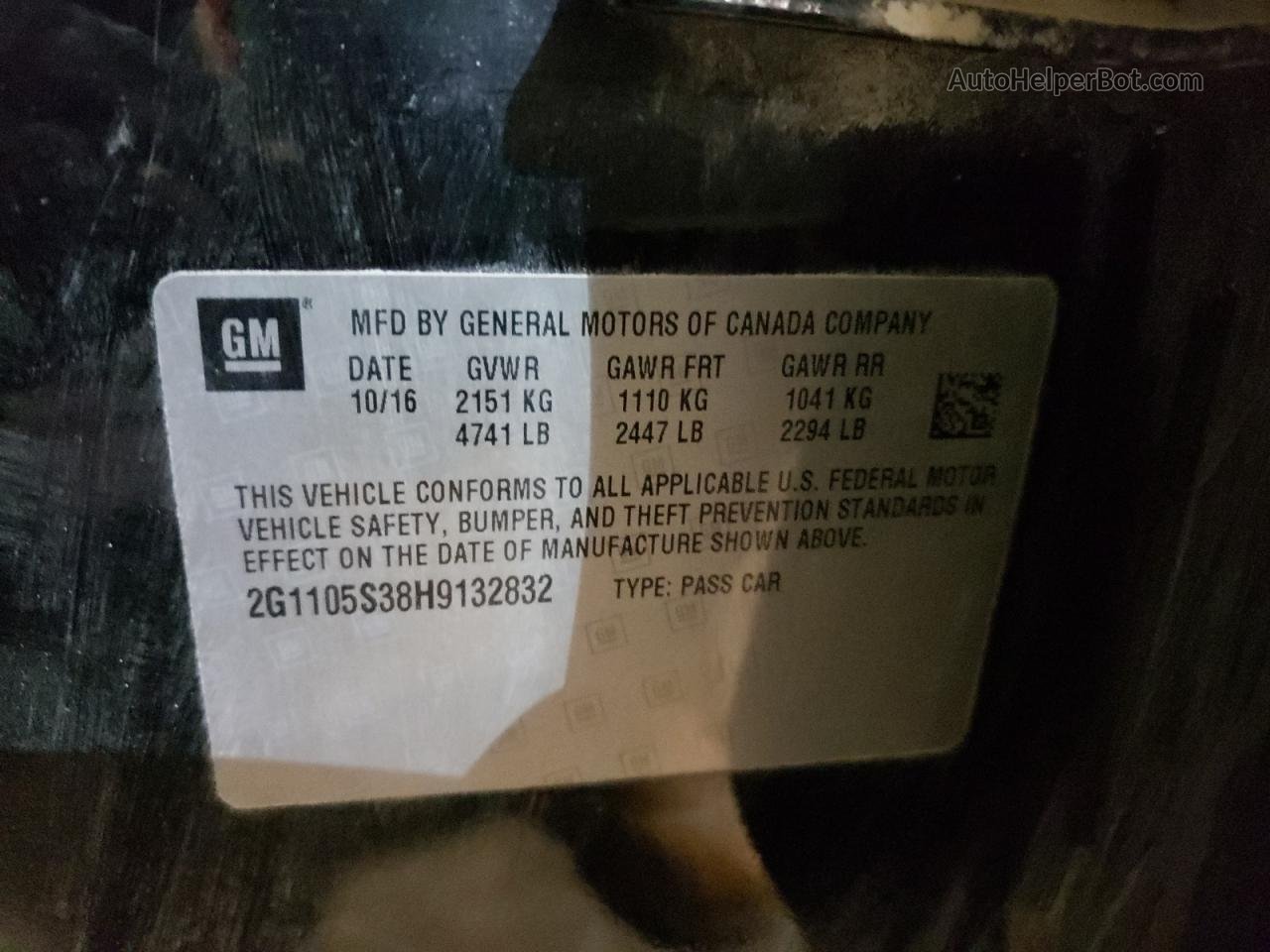 2017 Chevrolet Impala Lt Черный vin: 2G1105S38H9132832