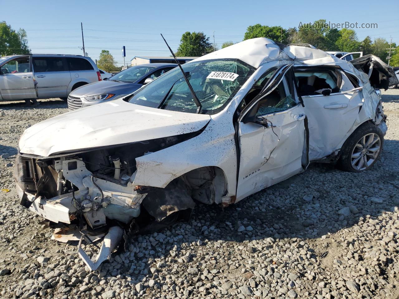 2017 Chevrolet Impala Lt White vin: 2G1105S38H9133561