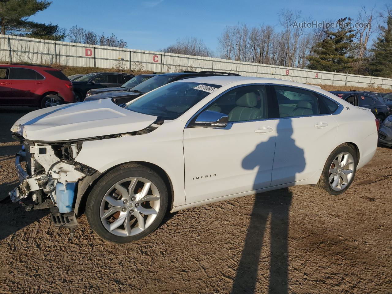 2017 Chevrolet Impala Lt White vin: 2G1105S39H9115294