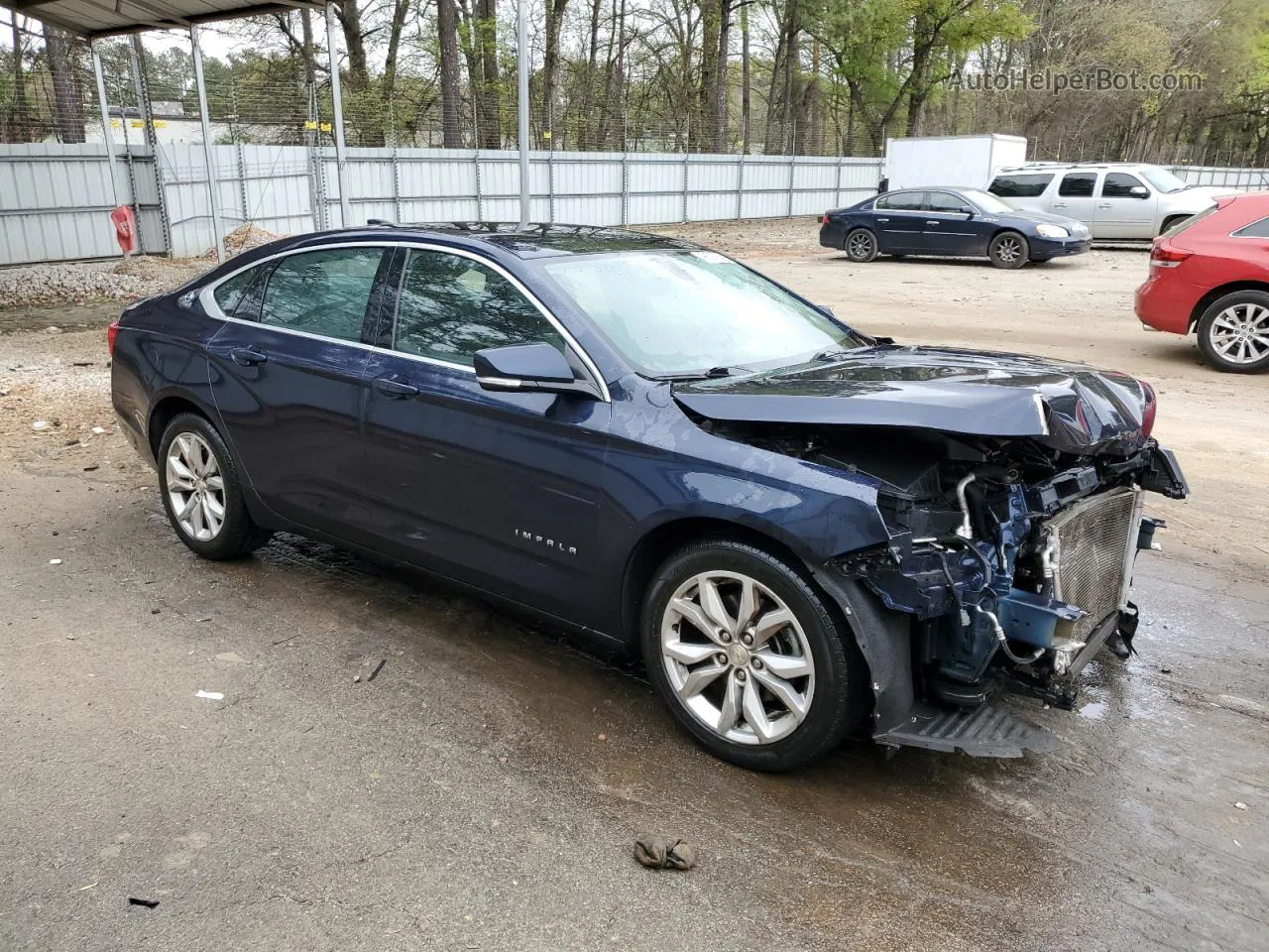 2017 Chevrolet Impala Lt Blue vin: 2G1105S39H9185524