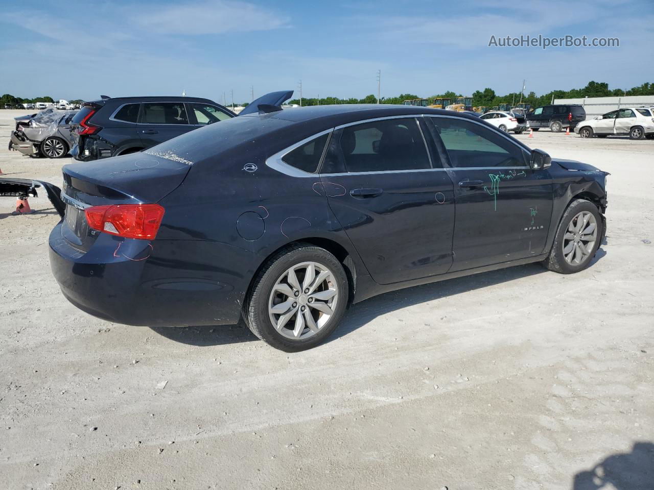 2017 Chevrolet Impala Lt Blue vin: 2G1105S3XH9102201