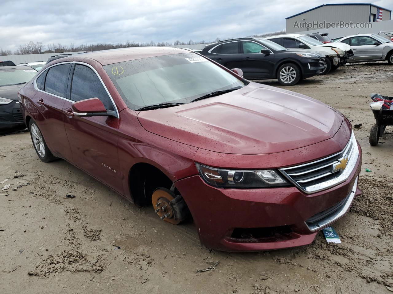 2016 Chevrolet Impala Lt Бордовый vin: 2G1105SA0G9183500