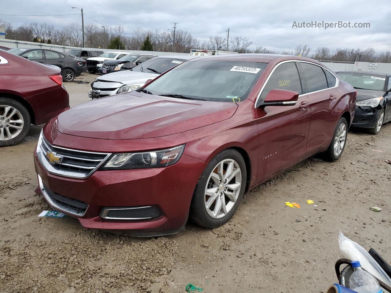 2016 Chevrolet Impala Lt Burgundy vin: 2G1105SA0G9183500