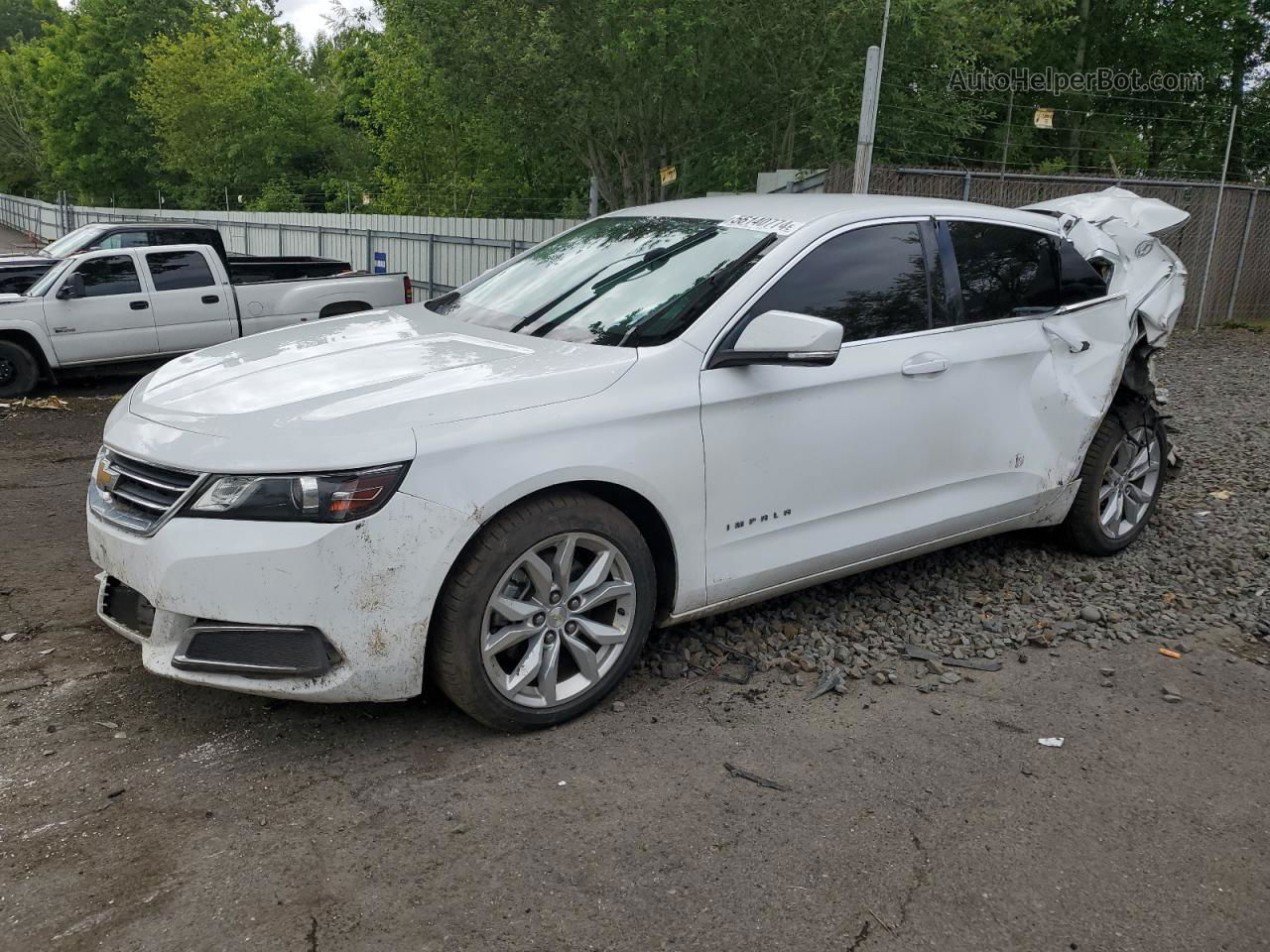 2017 Chevrolet Impala Lt White vin: 2G1105SA1H9151625