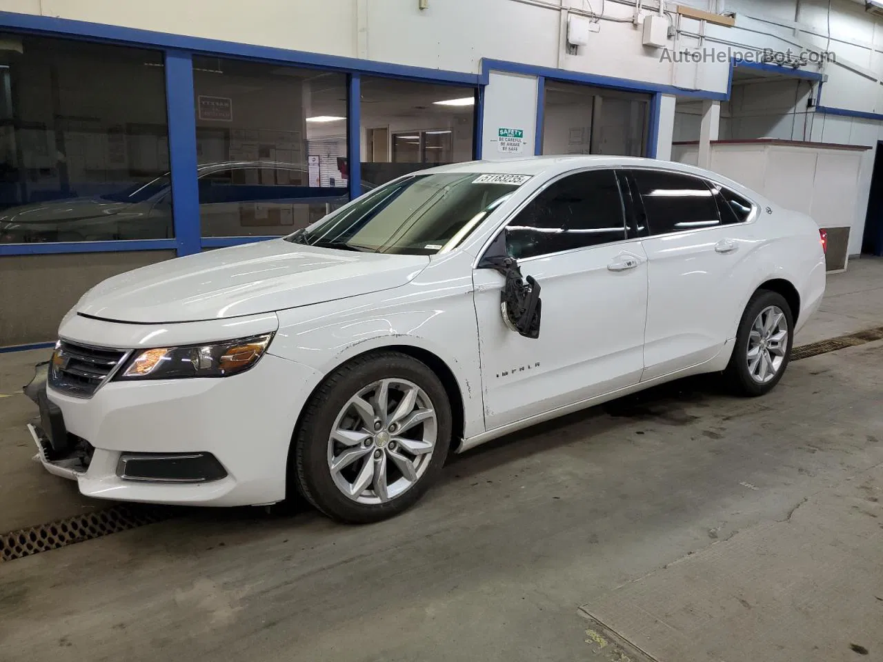 2017 Chevrolet Impala Lt White vin: 2G1105SA1H9152015