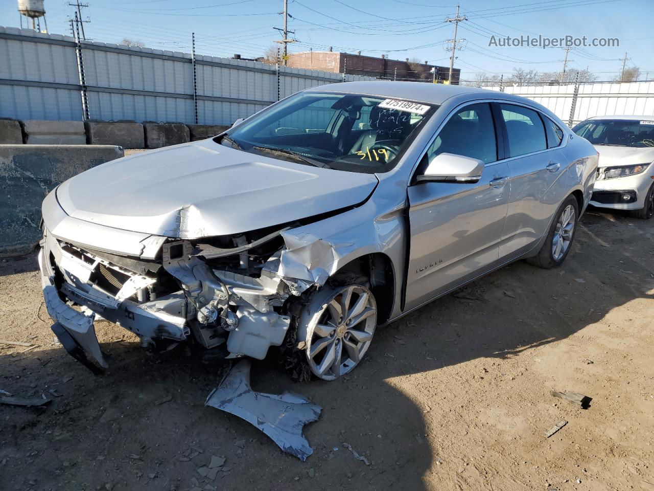 2017 Chevrolet Impala Lt Silver vin: 2G1105SA4H9139338