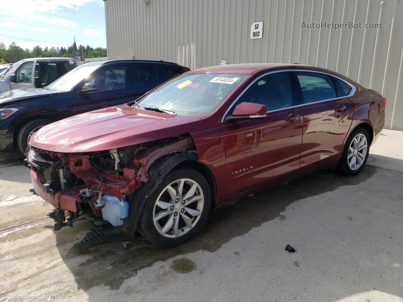 2016 Chevrolet Impala Lt Бордовый vin: 2G1105SA6G9153546