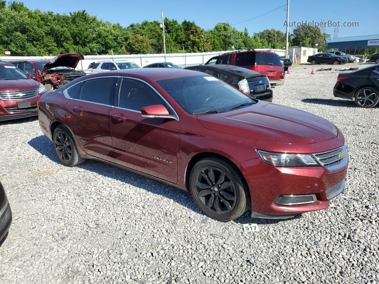 2017 Chevrolet Impala Lt Red vin: 2G1105SA6H9151927