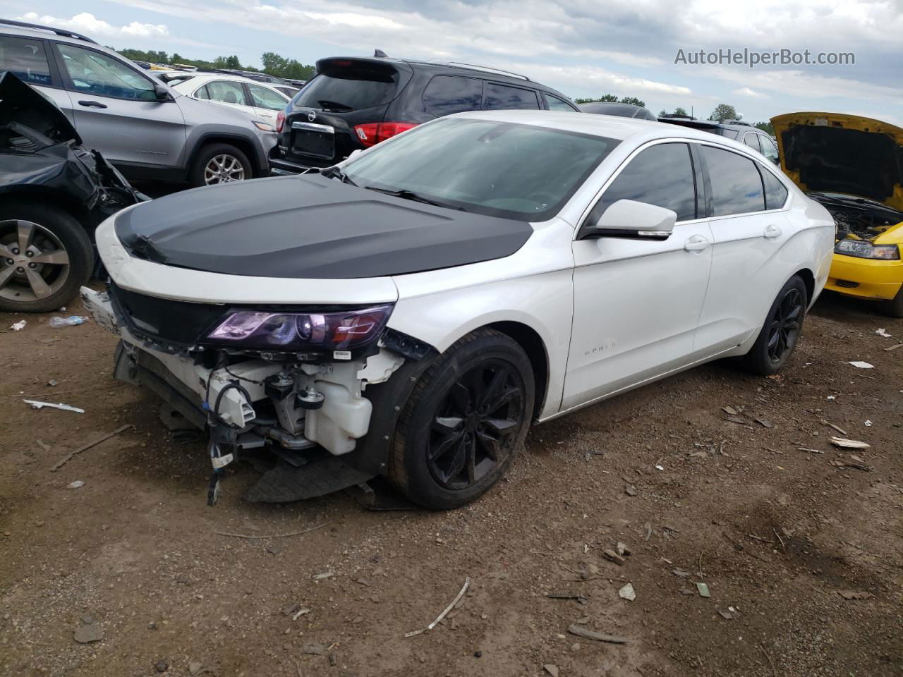 2016 Chevrolet Impala Lt White vin: 2G1105SA7G9176267