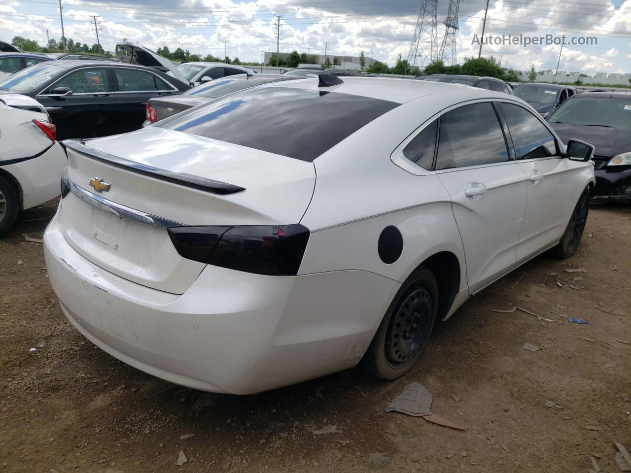 2016 Chevrolet Impala Lt White vin: 2G1105SA7G9176267