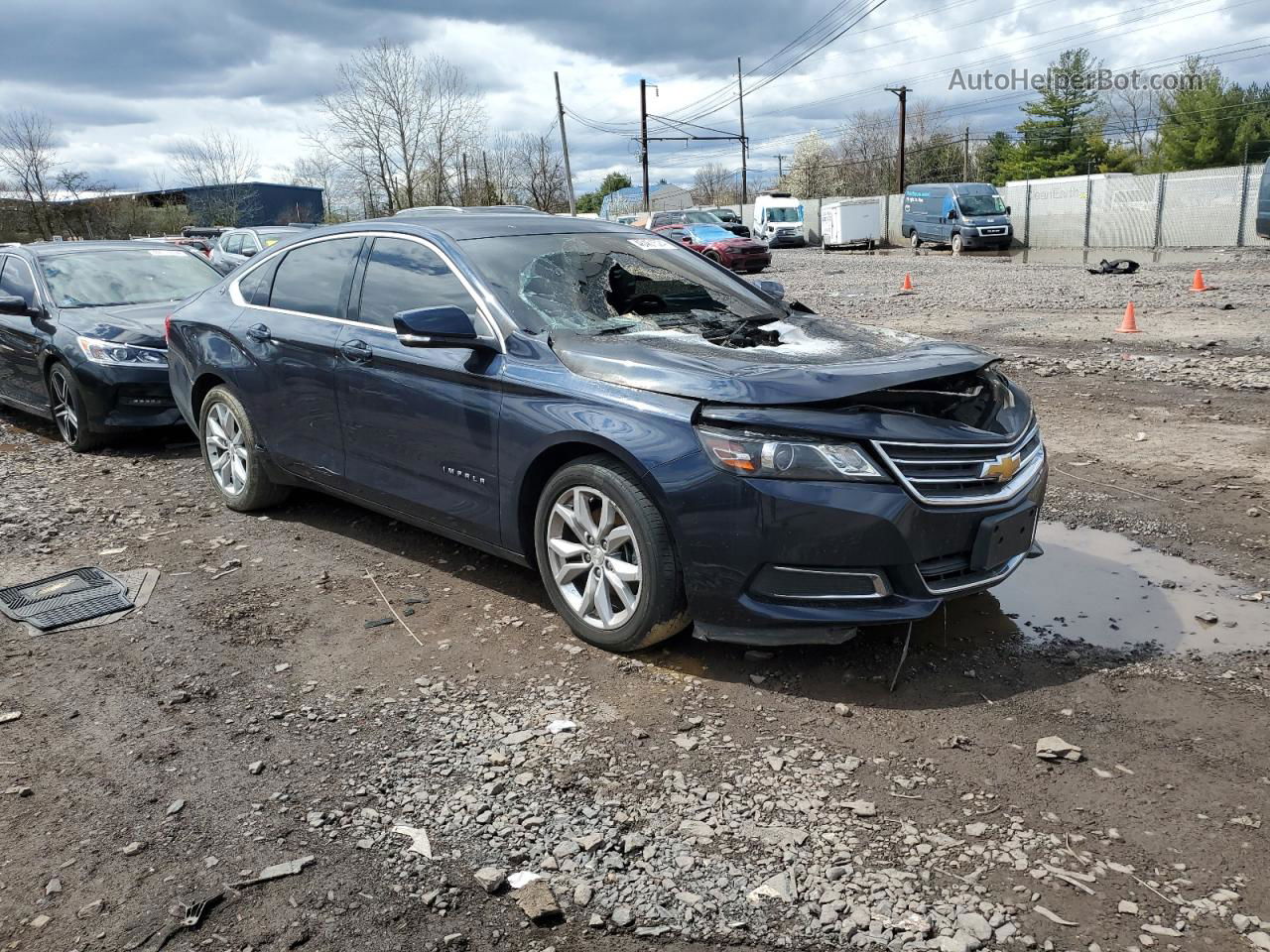 2017 Chevrolet Impala Lt Blue vin: 2G1105SA8H9198392