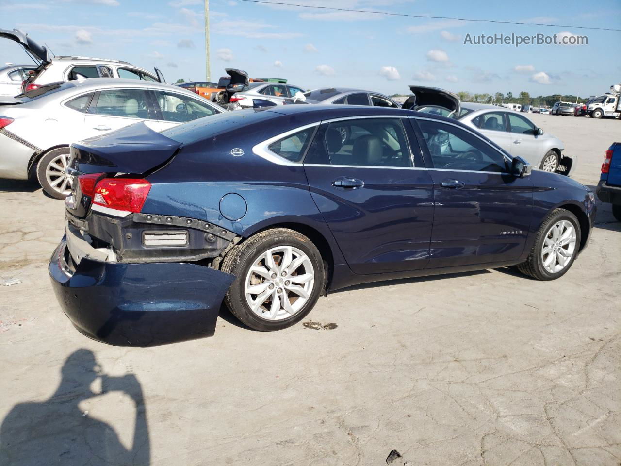 2016 Chevrolet Impala Lt Синий vin: 2G1105SA9G9194625