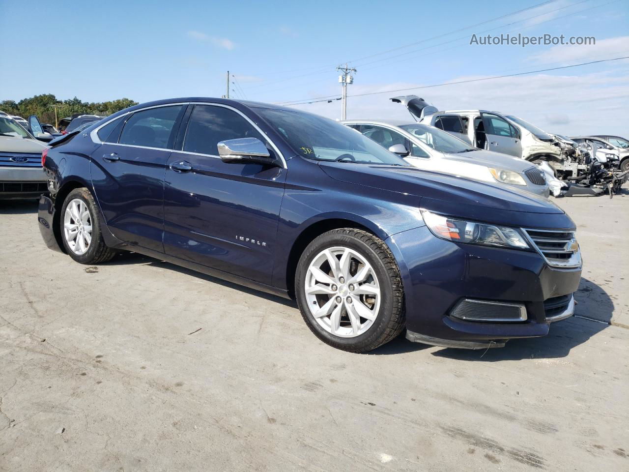 2016 Chevrolet Impala Lt Синий vin: 2G1105SA9G9194625