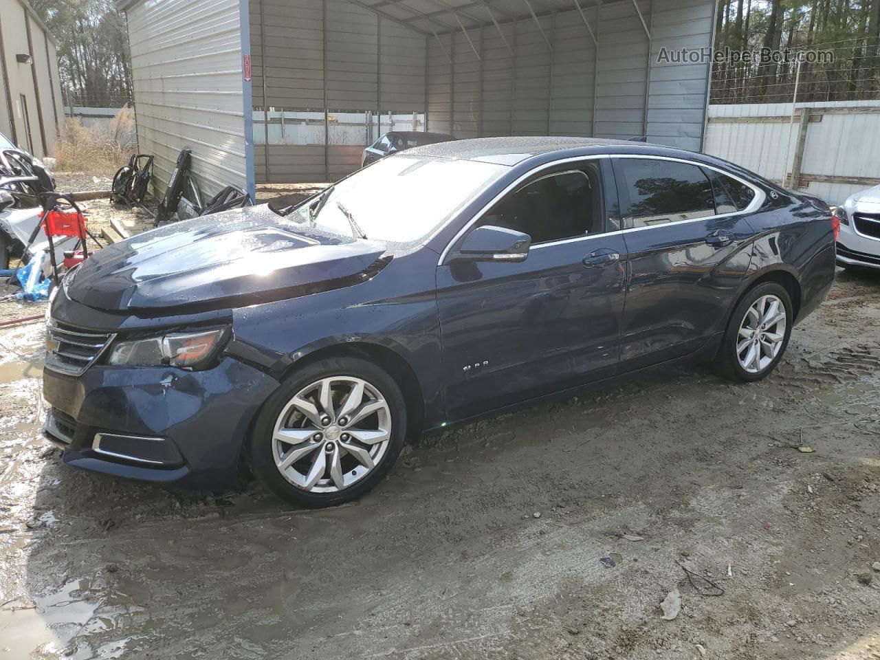 2017 Chevrolet Impala Lt Синий vin: 2G1105SA9H9175929