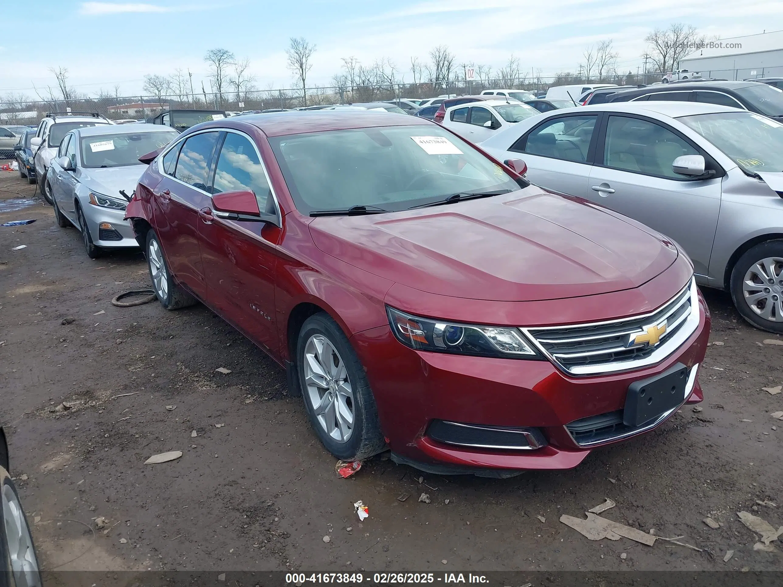 2017 Chevrolet Impala 1lt Красный vin: 2G1105SA9H9192486