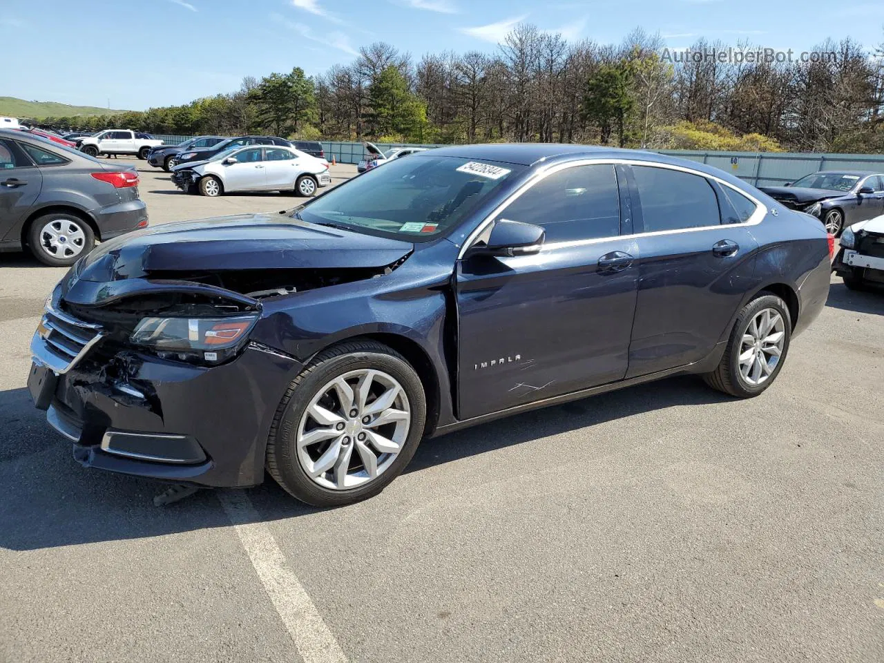 2017 Chevrolet Impala Lt Blue vin: 2G1105SAXH9139070