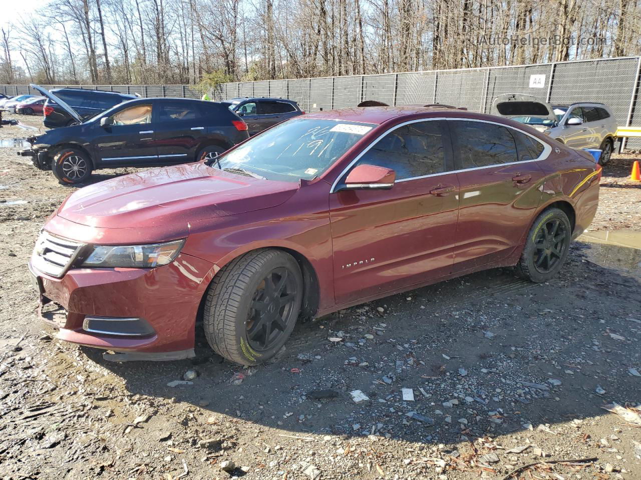 2017 Chevrolet Impala Lt Бордовый vin: 2G1105SAXH9141191