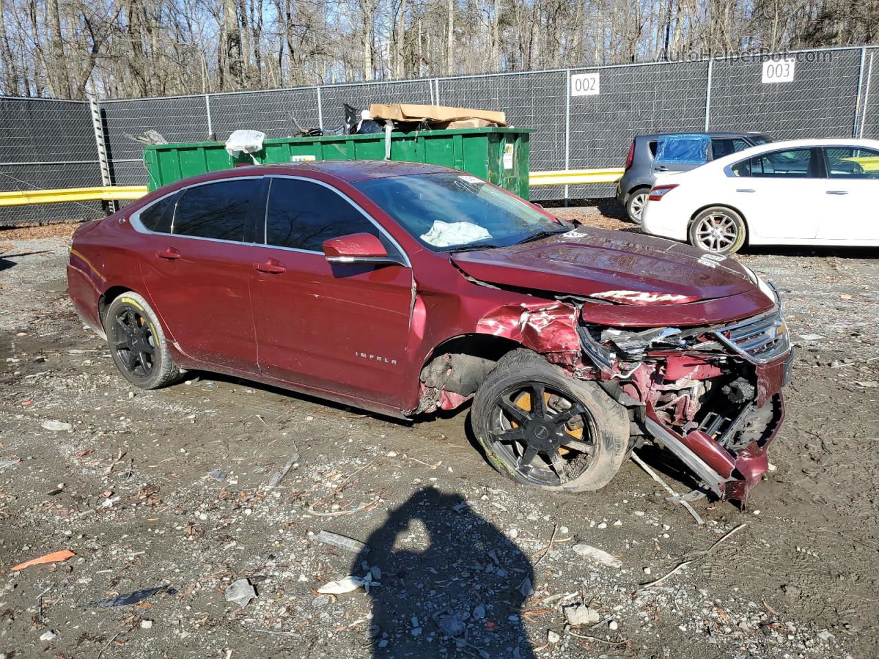 2017 Chevrolet Impala Lt Burgundy vin: 2G1105SAXH9141191