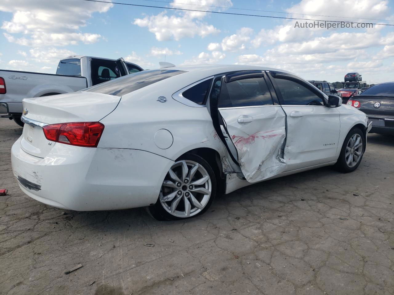 2016 Chevrolet Impala Lt White vin: 2G1115S30G9133050