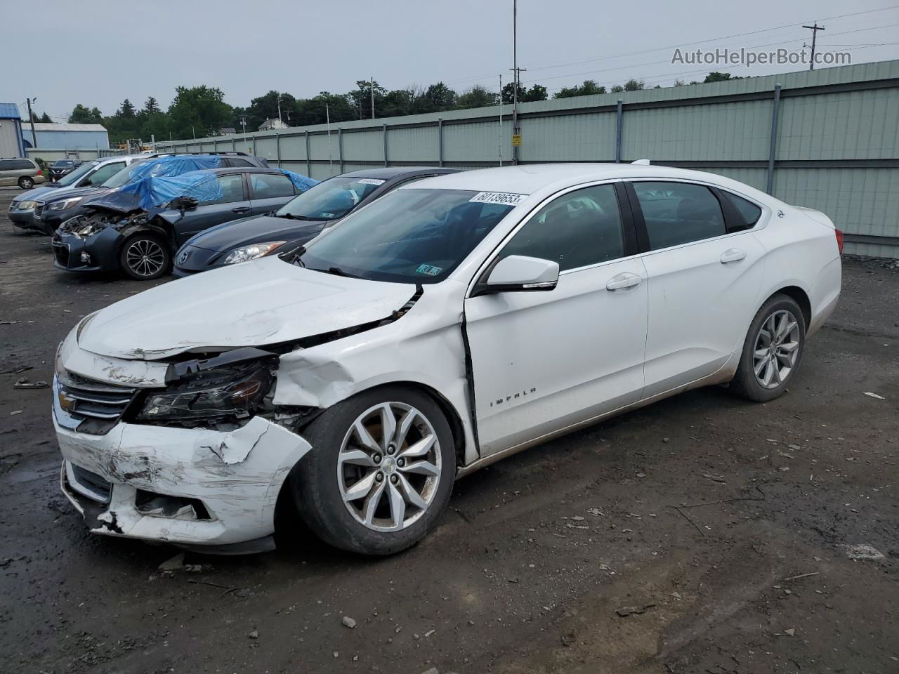 2016 Chevrolet Impala Lt White vin: 2G1115S31G9143067