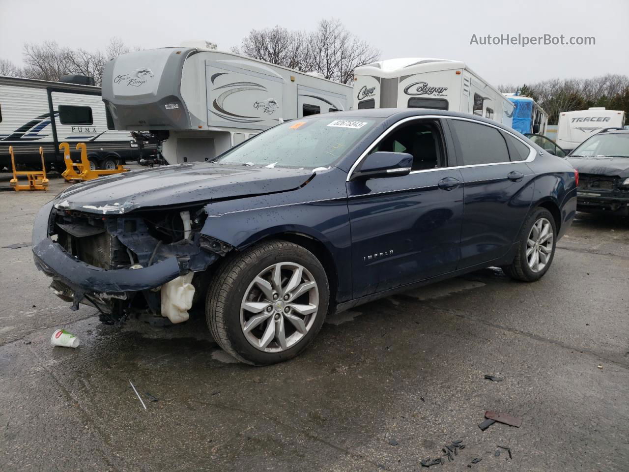 2016 Chevrolet Impala Lt Blue vin: 2G1115S32G9126665