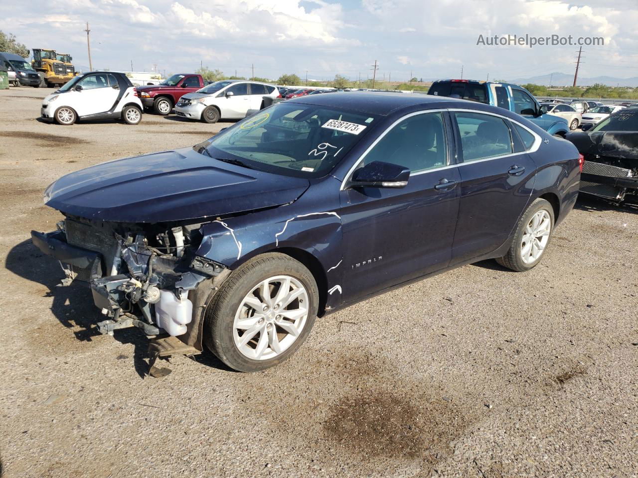 2016 Chevrolet Impala Lt Blue vin: 2G1115S36G9141640