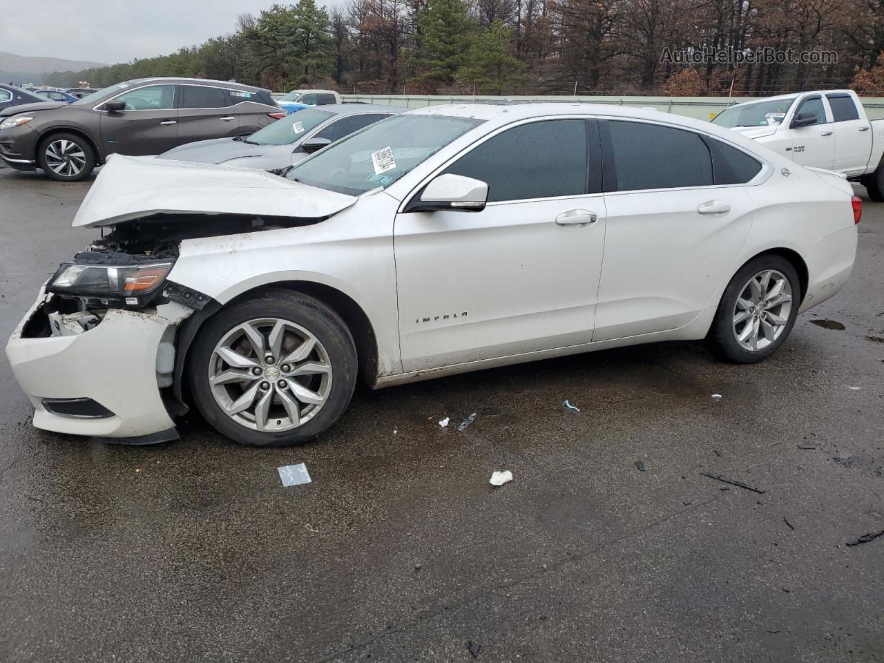 2016 Chevrolet Impala Lt White vin: 2G1115S37G9180639