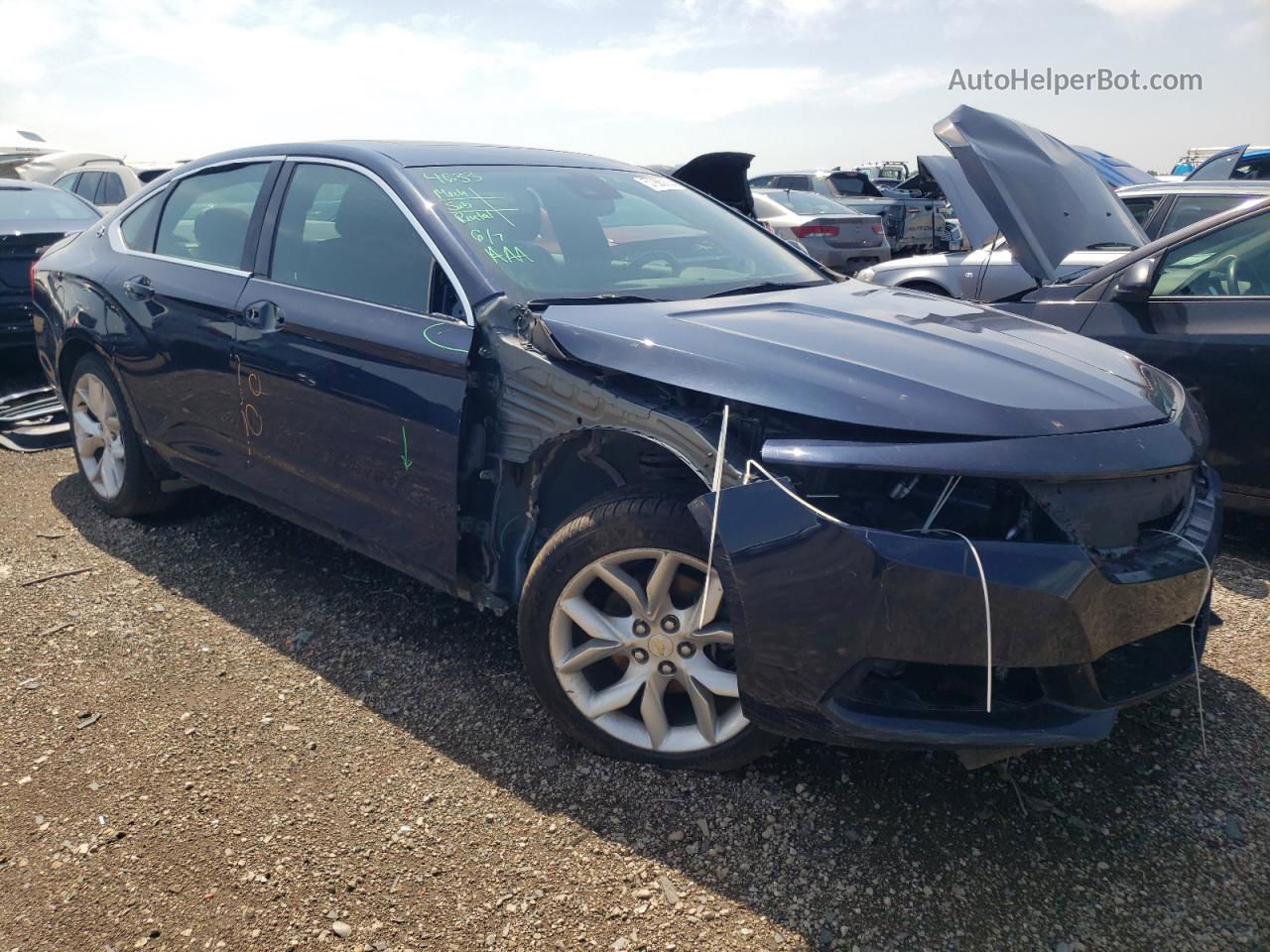 2016 Chevrolet Impala Lt Blue vin: 2G1115S38G9205340