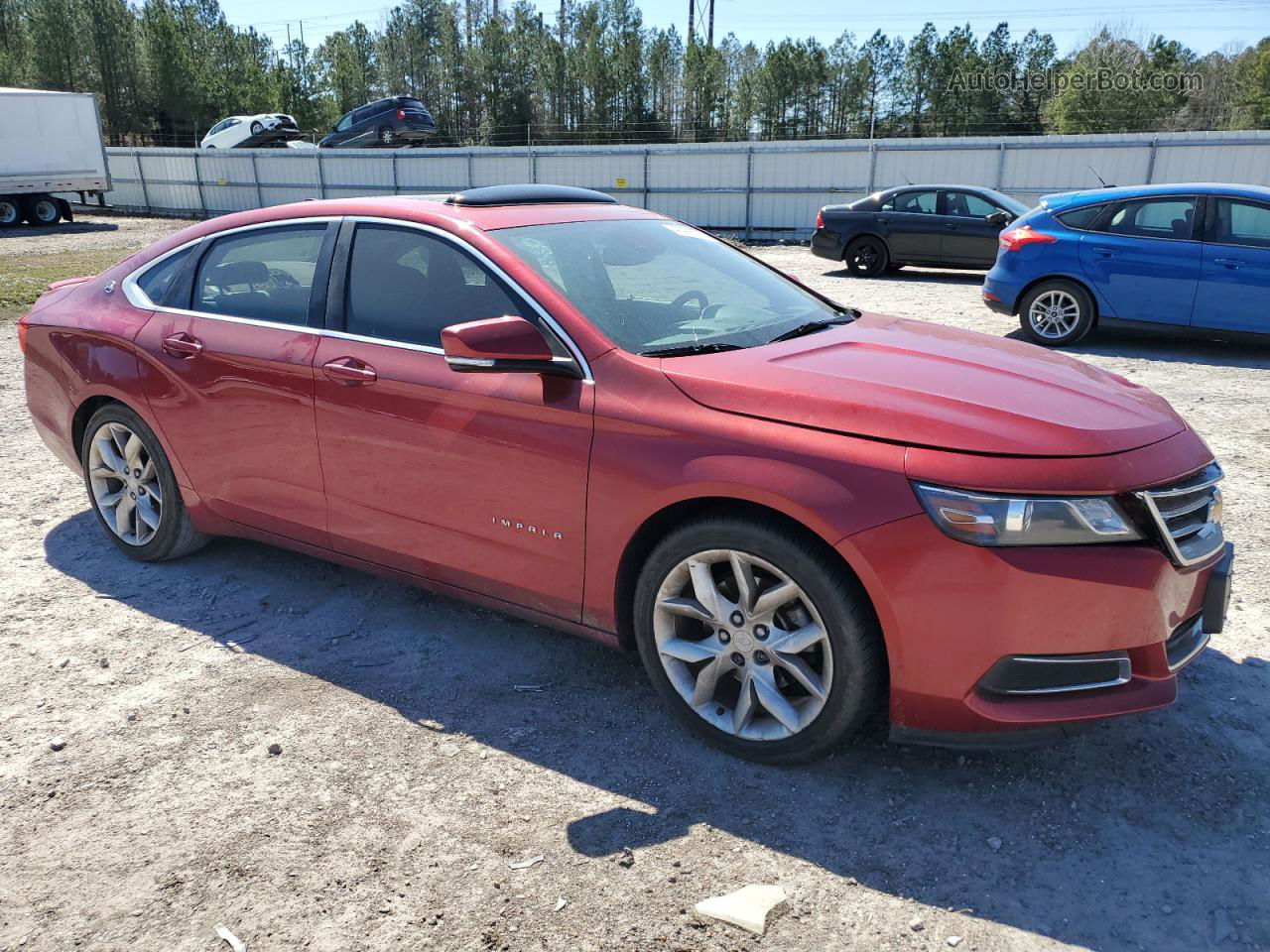 2014 Chevrolet Impala Lt Red vin: 2G1125S30E9104786