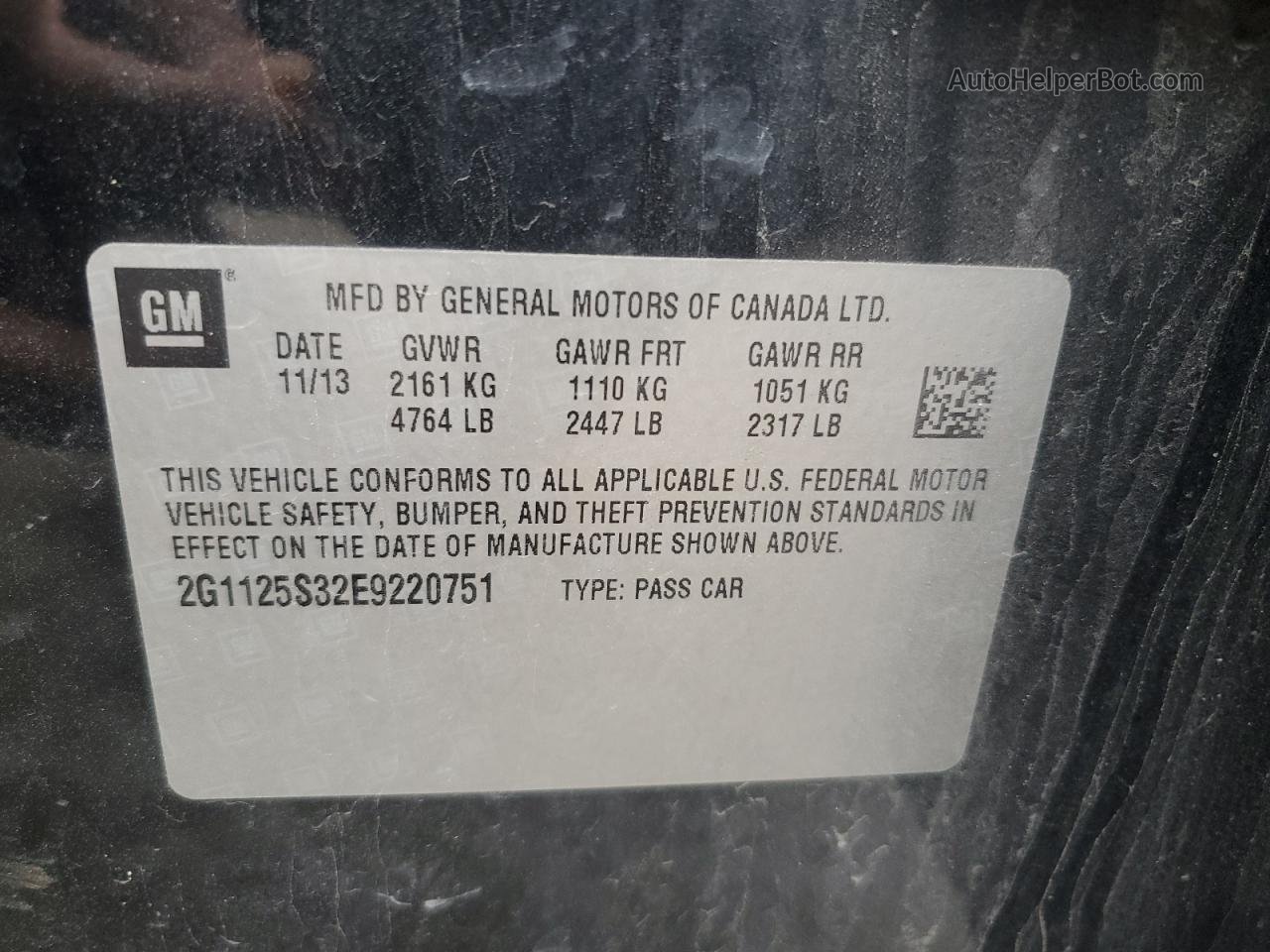 2014 Chevrolet Impala Lt Черный vin: 2G1125S32E9220751