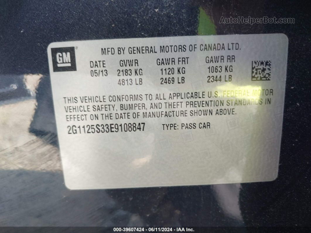 2014 Chevrolet Impala 2lt Gray vin: 2G1125S33E9108847