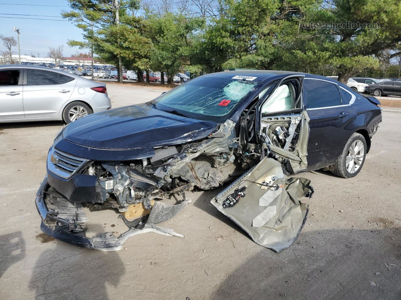 2014 Chevrolet Impala Lt Blue vin: 2G1125S36E9122189