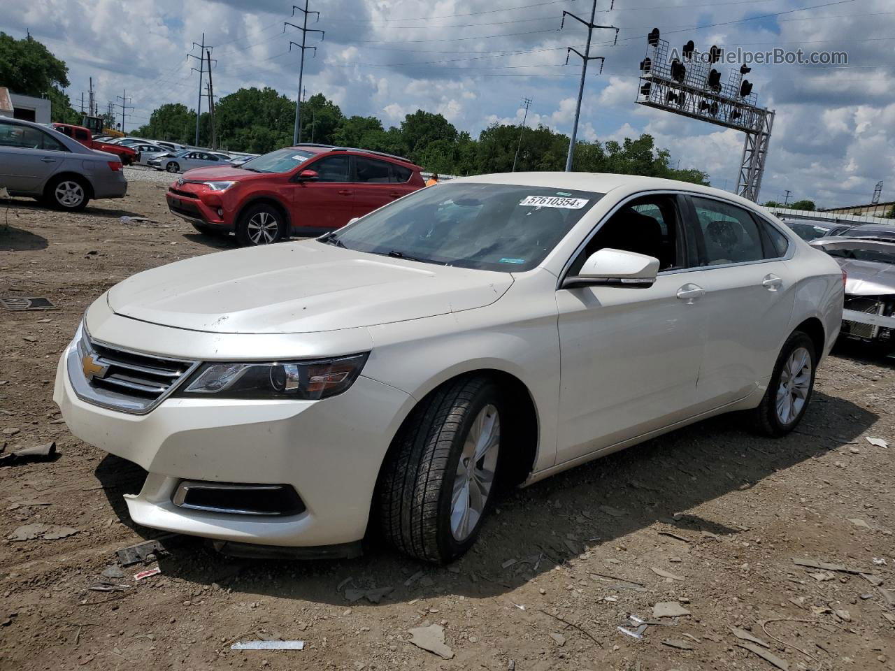 2014 Chevrolet Impala Lt White vin: 2G1125S36E9197720