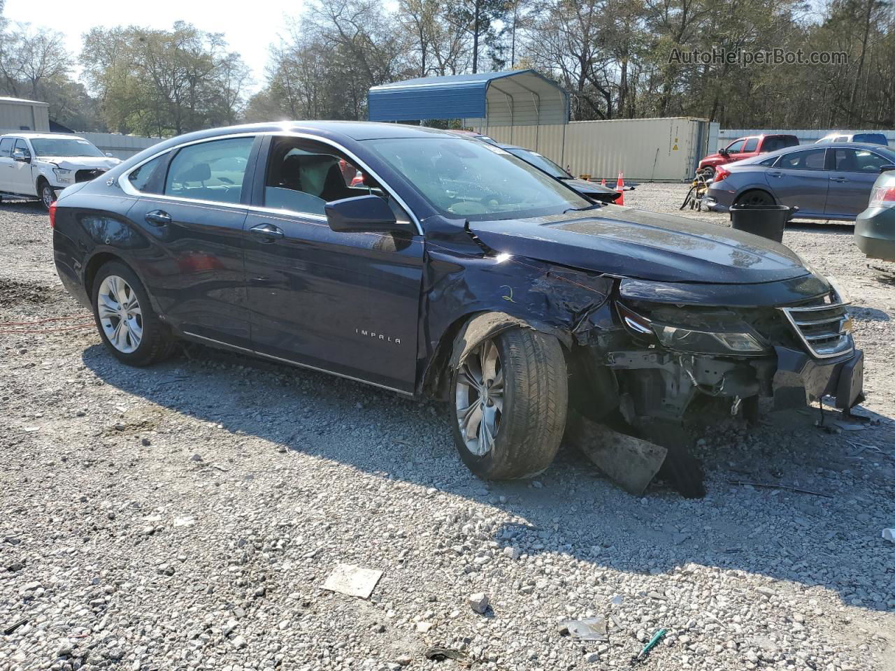 2014 Chevrolet Impala Lt Blue vin: 2G1125S37E9100878