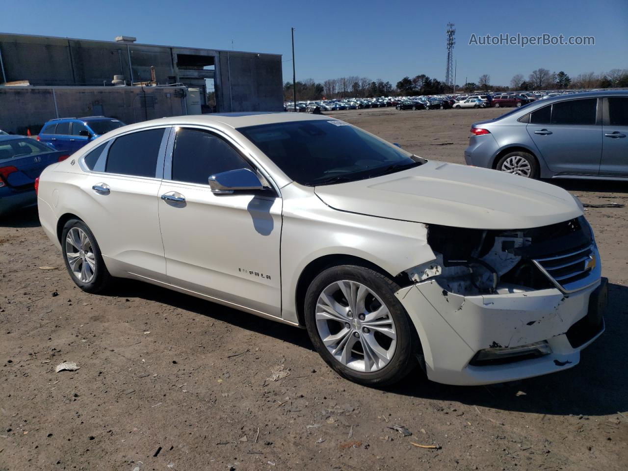 2014 Chevrolet Impala Lt White vin: 2G1125S37E9172230