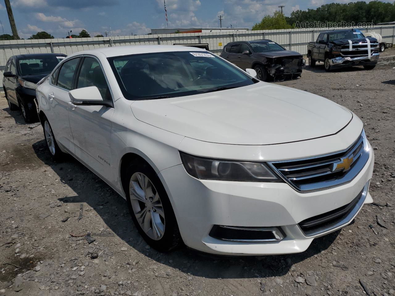 2014 Chevrolet Impala Lt White vin: 2G1125S39E9106388