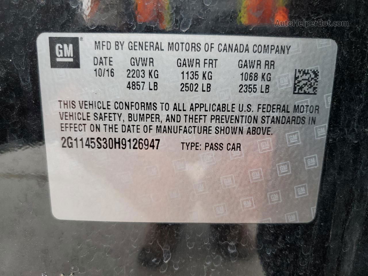 2017 Chevrolet Impala Premier Black vin: 2G1145S30H9126947