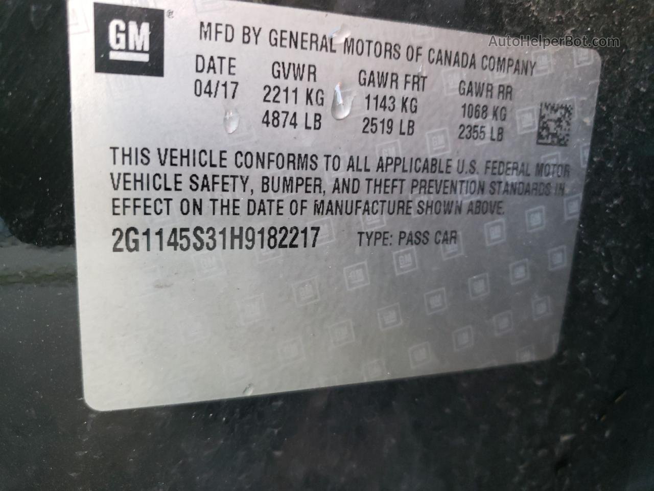 2017 Chevrolet Impala Premier Черный vin: 2G1145S31H9182217
