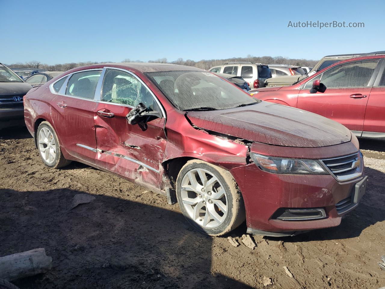 2017 Chevrolet Impala Premier Бордовый vin: 2G1145S36H9179670