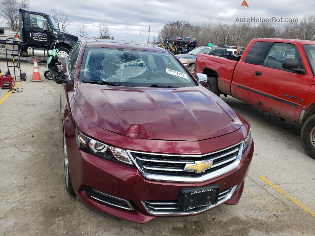 2017 Chevrolet Impala Premier Бордовый vin: 2G1145S36H9189115