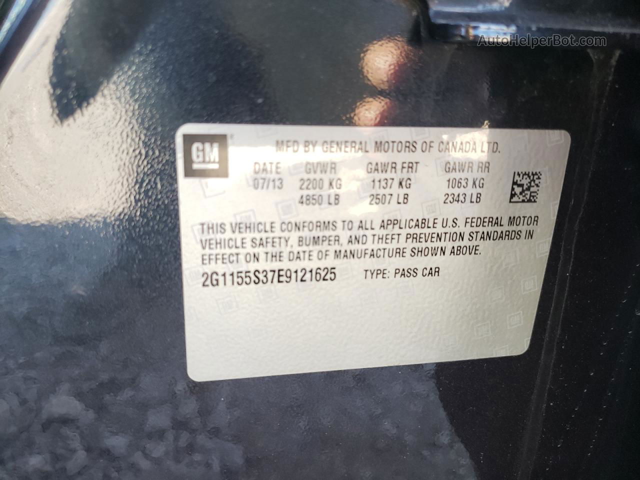 2014 Chevrolet Impala Ltz Черный vin: 2G1155S37E9121625