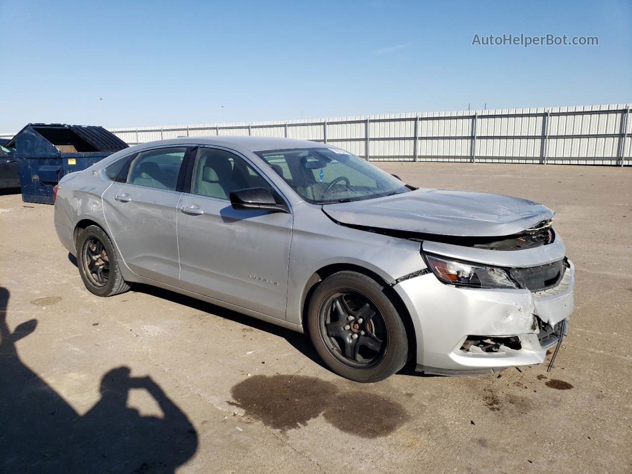 2016 Chevrolet Impala Ls Silver vin: 2G11X5SA0G9137225