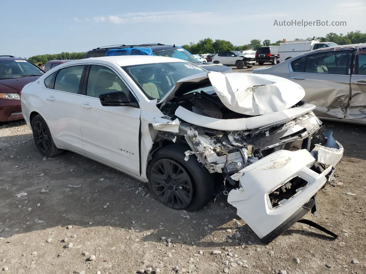 2016 Chevrolet Impala Ls White vin: 2G11X5SA5G9184301