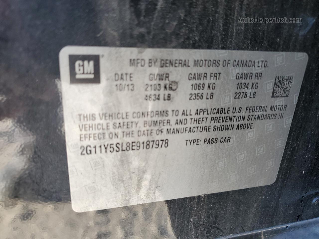 2014 Chevrolet Impala Ls Черный vin: 2G11Y5SL8E9187978