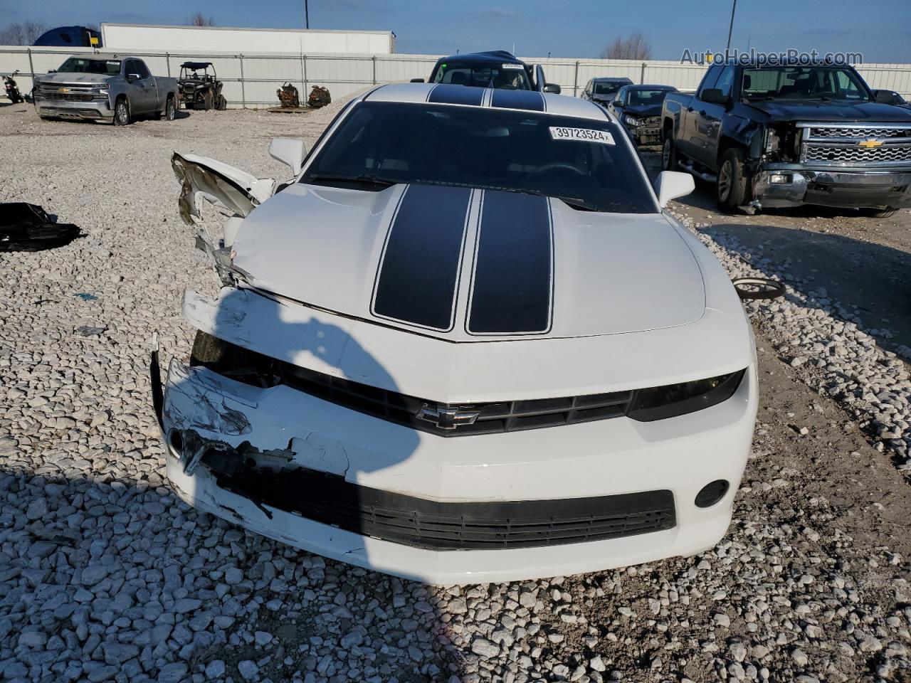 2014 Chevrolet Camaro Ls White vin: 2G1FA1E30E9154276