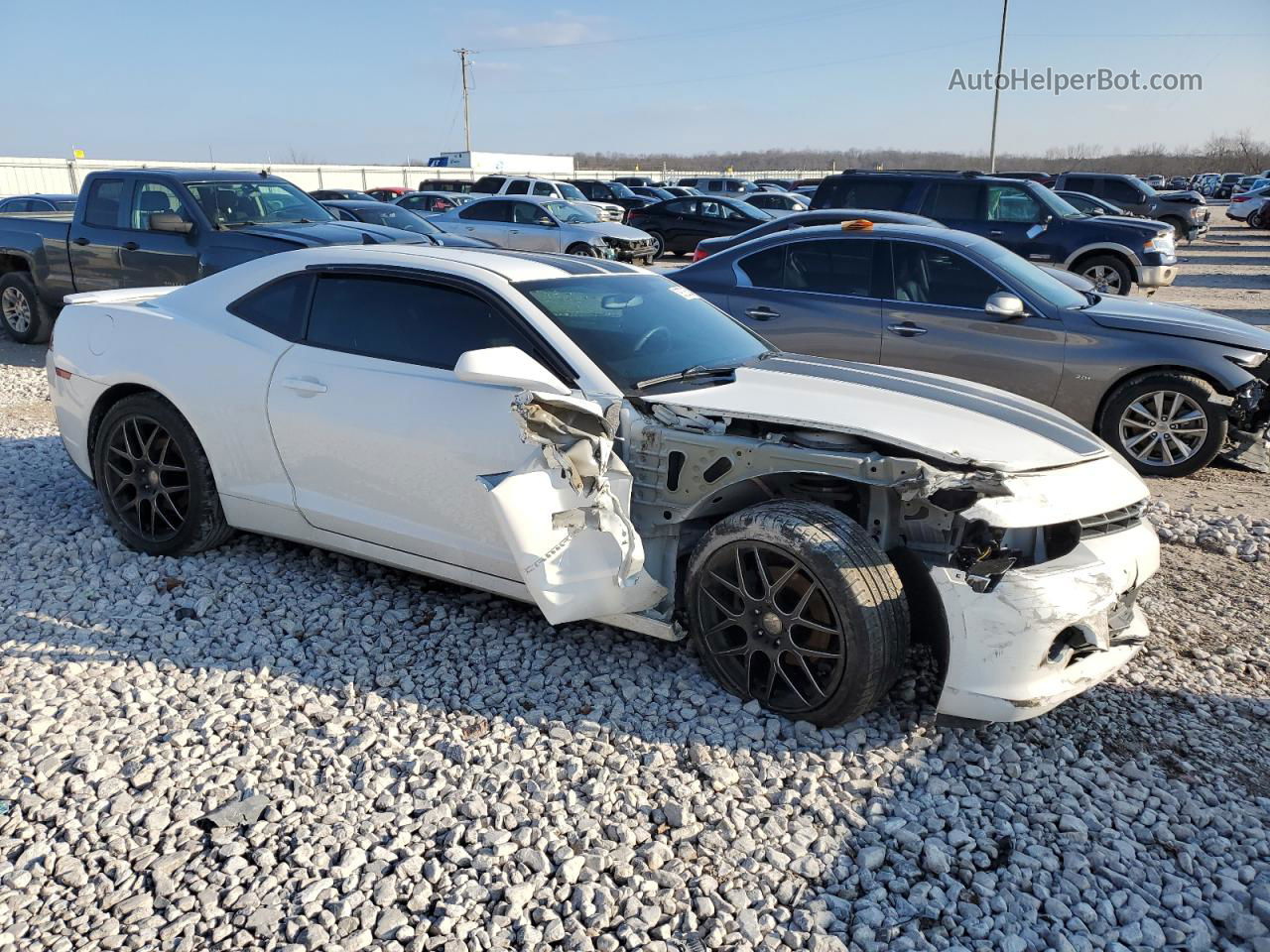 2014 Chevrolet Camaro Ls White vin: 2G1FA1E30E9154276