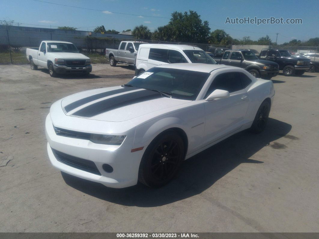 2014 Chevrolet Camaro Ls White vin: 2G1FA1E30E9177217